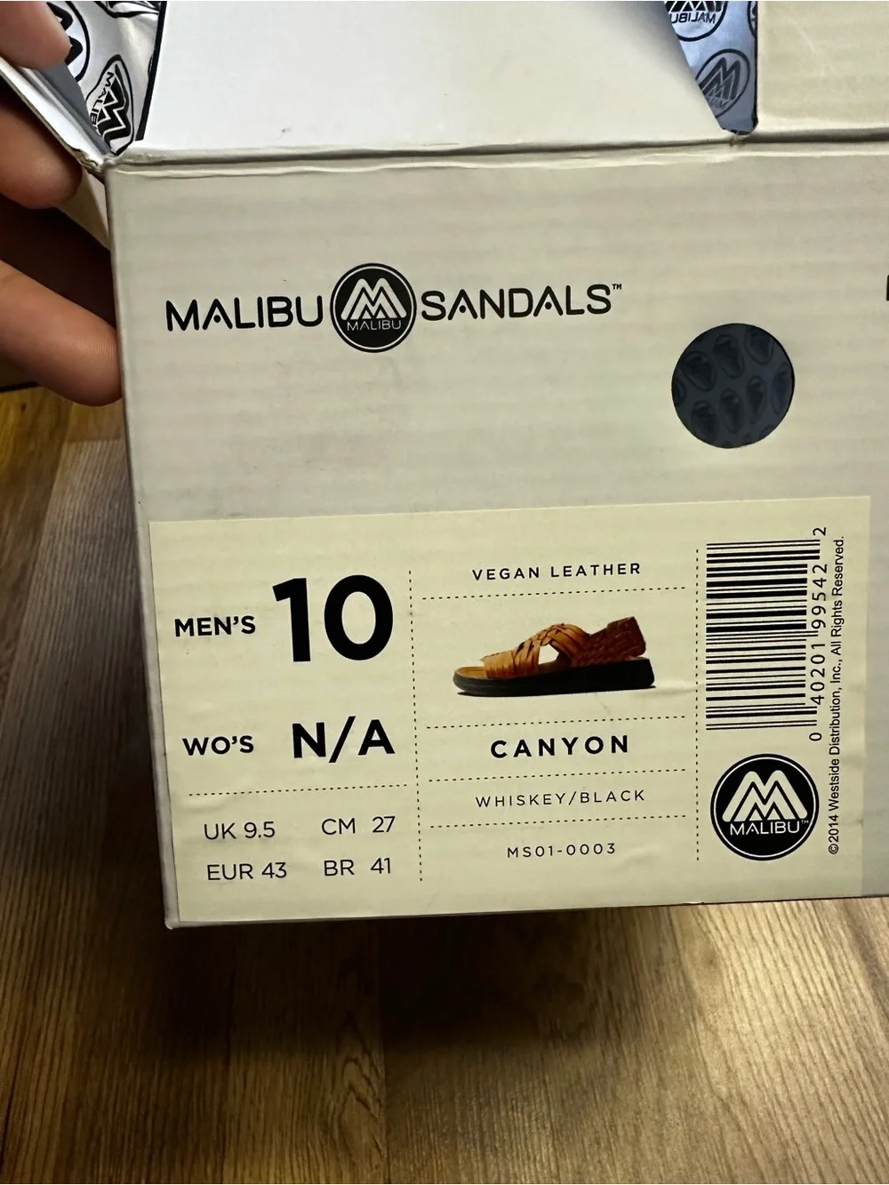 Malibu Men's Tan Woven Leather Sandals - Slip-On Casual